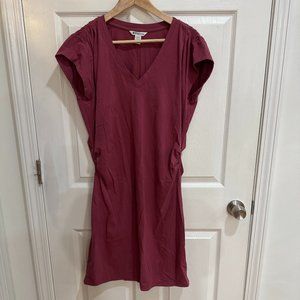 Athleta Cinched Waist V-Neck Dress